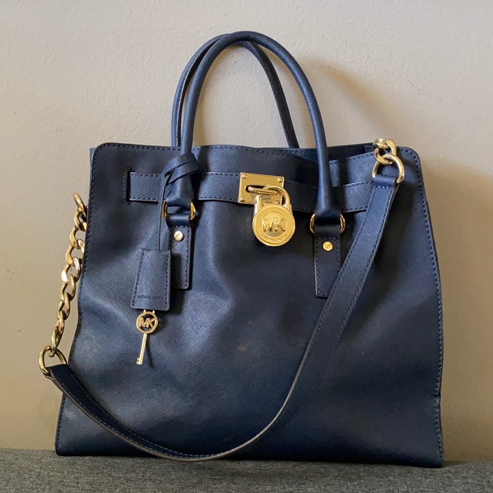 Michael Kors Hamilton Large Navy Blue *Authentic*